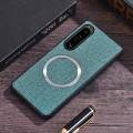 For Sony Xperia 1 VI CD Magsafe Magnetic Cloth Texture Phone Case(Light Green)