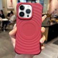 For iPhone 13 Pro MagSafe Magnetic Ring Texture TPU Phone Case(Red)