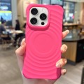 For iPhone 15 Pro MagSafe Magnetic Ring Texture TPU Phone Case(Rose Red)