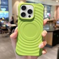 For iPhone 15 Pro MagSafe Magnetic Ring Texture TPU Phone Case(Green)