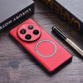For Realme 12 Pro PU MagSafe Magnetic Phone Case(Red)
