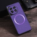 For OnePlus 12 CD Magsafe Magnetic Cloth Texture Phone Case(Purple)