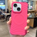 For iPhone 15 Ring Texture TPU Phone Case(Rose Red)