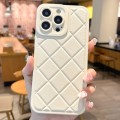 For iPhone 15 Pro Max Lambskin Texture Matte TPU Phone Case(White)