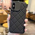 For iPhone XS / X Lambskin Texture Matte TPU Phone Case(Black)