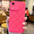 For iPhone XR Lambskin Texture Matte TPU Phone Case(Rose Red)