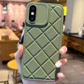 For iPhone XS Max Lambskin Texture Matte TPU Phone Case(Green)