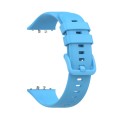 For Samsung Galaxy Fit 3 Solid Color Buckle Silicone Watch Band(Sky Blue)