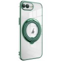 For iPhone 8 Plus / 7 Plus Electroplating MagSafe 360 Degree Rotation Holder Shockproof Phone Case(D