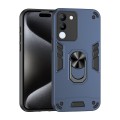 For vivo V29e 5G Shockproof Metal Ring Holder Phone Case(Blue)