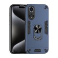 For Huawei nova 9 Shockproof Metal Ring Holder Phone Case(Blue)