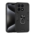 For Honor X8b Shockproof Metal Ring Holder Phone Case(Black)