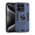 For Honor X8b Shockproof Metal Ring Holder Phone Case(Blue)