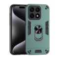 For Honor X8b Shockproof Metal Ring Holder Phone Case(Green)