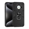 For Honor X9b Shockproof Metal Ring Holder Phone Case(Black)