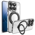 For Xiaomi 14 Electroplating MagSafe 360 Degree Rotation Holder Shockproof Phone Case(Black)