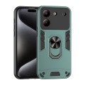 For ZTE Blade A54 Shockproof Metal Ring Holder Phone Case(Green)