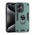 For Infinix Hot 30 Play Shockproof Metal Ring Holder Phone Case(Green)