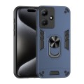 For Infinix Hot 30i Shockproof Metal Ring Holder Phone Case(Blue)