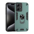 For Infinix Hot 30i Shockproof Metal Ring Holder Phone Case(Green)