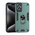 For OPPO A79 5G Shockproof Metal Ring Holder Phone Case(Green)