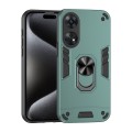 For OPPO Reno8 T 4G Shockproof Metal Ring Holder Phone Case(Green)