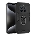 For Realme 12 Pro Shockproof Metal Ring Holder Phone Case(Black)