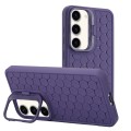 For Samsung Galaxy S23+ 5G Honeycomb Radiating Lens Holder TPU Phone Case(Purple)