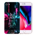 For iPhone SE 2022 / 2020 / 8 / 7 Colorful Painting Pattern TPU Phone Case(Traffic Light Cat)
