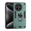 For Tecno Spark 20 Pro+ Shockproof Metal Ring Holder Phone Case(Green)