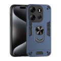 For Tecno Spark Go 2023 Shockproof Metal Ring Holder Phone Case(Blue)
