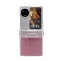 For OPPO Find N3 Flip Skin Feel PC Flash Paper Shockproof Phone Case(Pink Silver Gradient)