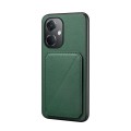 For OPPO K11 / OnePlus Nord CE 3 5G D04 Calf Texture Dual Card Slot Holder Phone Case(Green)