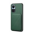 For OPPO Reno10 5G/Reno10 Pro 5G Global D04 Calf Texture Dual Card Slot Holder Phone Case(Green)