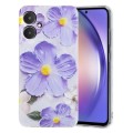 For Xiaomi Redmi 13C 4G Colorful Painting Pattern TPU Phone Case(Purple Flowers)