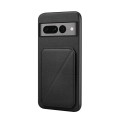 For Google Pixel 7 Pro D04 Calf Texture Dual Card Slot Holder Phone Case(Black)