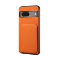 For Google Pixel 7 D04 Calf Texture Dual Card Slot Holder Phone Case(Orange)