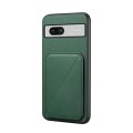 For Google Pixel 7a D04 Calf Texture Dual Card Slot Holder Phone Case(Green)