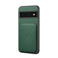 For Google Pixel 6 Pro D04 Calf Texture Dual Card Slot Holder Phone Case(Green)