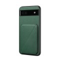 For Google Pixel 6a D04 Calf Texture Dual Card Slot Holder Phone Case(Green)