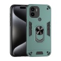For Xiaomi Redmi A1+ Shockproof Metal Ring Holder Phone Case(Green)