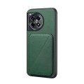 For OnePlus Ace 3 D04 Calf Texture Dual Card Slot Holder Phone Case(Green)