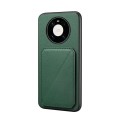 For Huawei Mate 40 Pro D04 Calf Texture Dual Card Slot Holder Phone Case(Green)