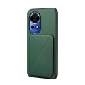 For Huawei nova 12 D04 Calf Texture Dual Card Slot Holder Phone Case(Green)