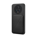 For Honor Magic5 Pro 5G D04 Calf Texture Dual Card Slot Holder Phone Case(Black)