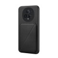 For Honor Magic5 Ultimate 5G D04 Calf Texture Dual Card Slot Holder Phone Case(Black)