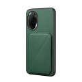 For Honor 100 Pro D04 Calf Texture Dual Card Slot Holder Phone Case(Green)