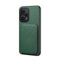 For Xiaomi Redmi Note 12 Turbo / Poco F5 D04 Calf Texture Dual Card Slot Holder Phone Case(Green)