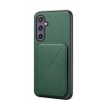 For Samsung Galaxy S24+ 5G D04 Calf Texture Dual Card Slot Holder Phone Case(Green)
