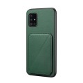 For Samsung Galaxy A51 4G D04 Calf Texture Dual Card Slot Holder Phone Case(Green)